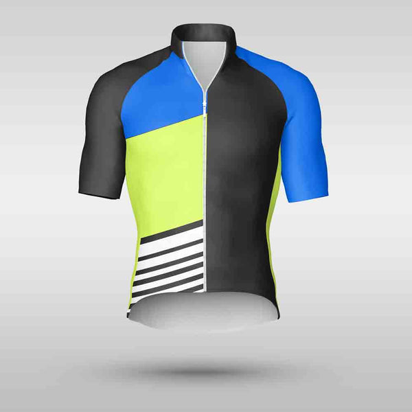 Cycling Jersey -  Lime & Blue