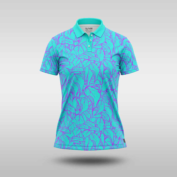 Ladies Premium Golf Shirt - Aqua Autumn
