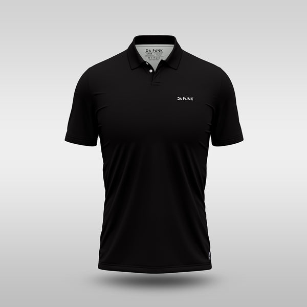 Plain Mens Golf Shirt - Black