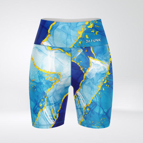 Blue Marble Biker Style Shorts