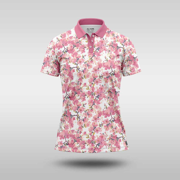 Ladies Premium Golf Shirt - Cherry Blossom