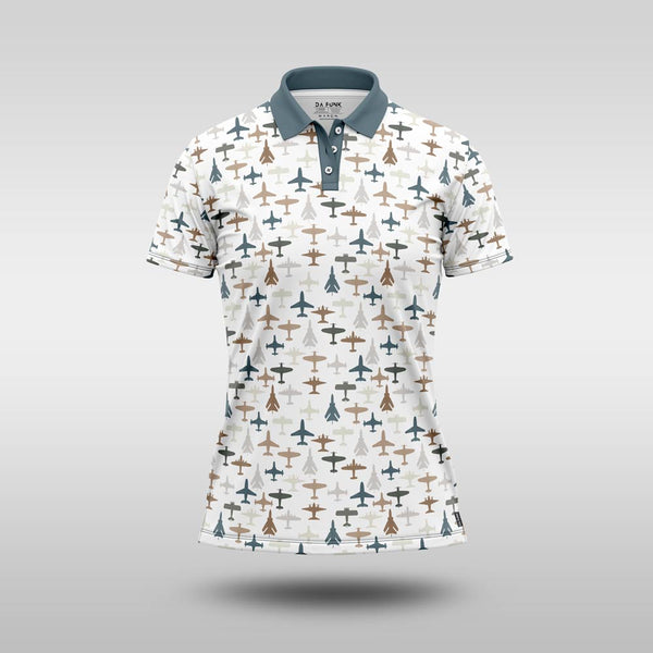 Ladies Funky Golf Shirt - Earth Plane