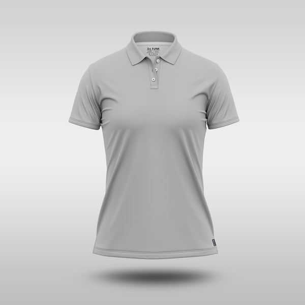 Ladies Plain Golf Shirt - Grey