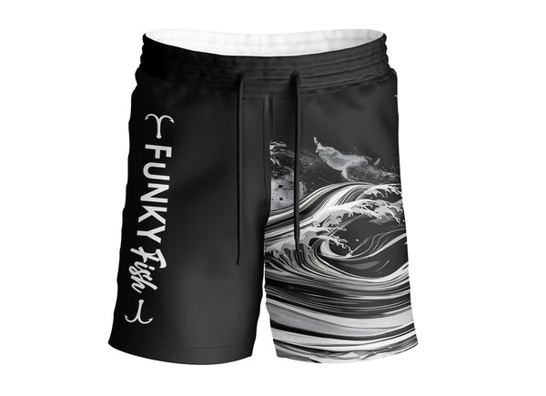 Funky Fish Shorts - Grey Waves