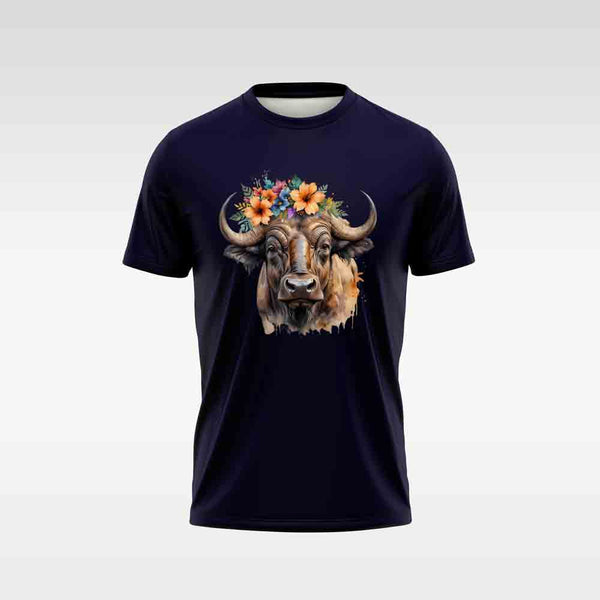 Cotton DTF T Shirt - Navy Iconic Buffalo