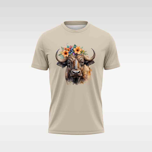 Cotton DTF T Shirt - Stone Iconic Buffalo