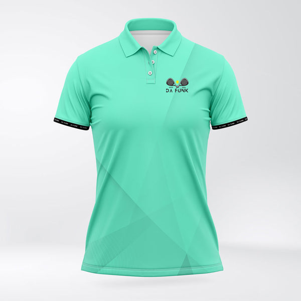 Ladies Teal Padel Performance Polo