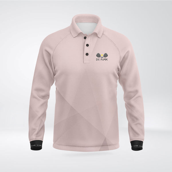 Light Pink Men's Long Sleeve Padel Top