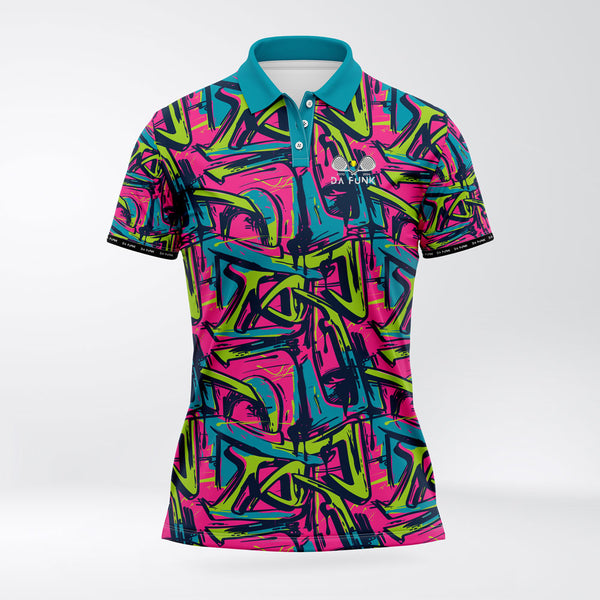 Neon Graffito Padel Performance Polo