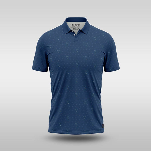 Signature Mens Golf Shirt - Ocean Blue