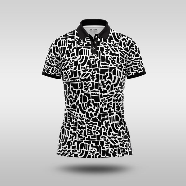 Ladies Modern Monochrome Golf Shirt - Picto