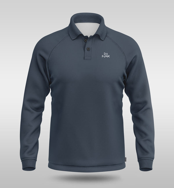 Airforce Blue Long Sleeve Men's Padel Top