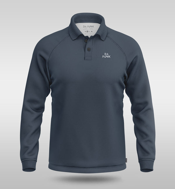 Airforce Blue Long Sleeve Men's Padel Top