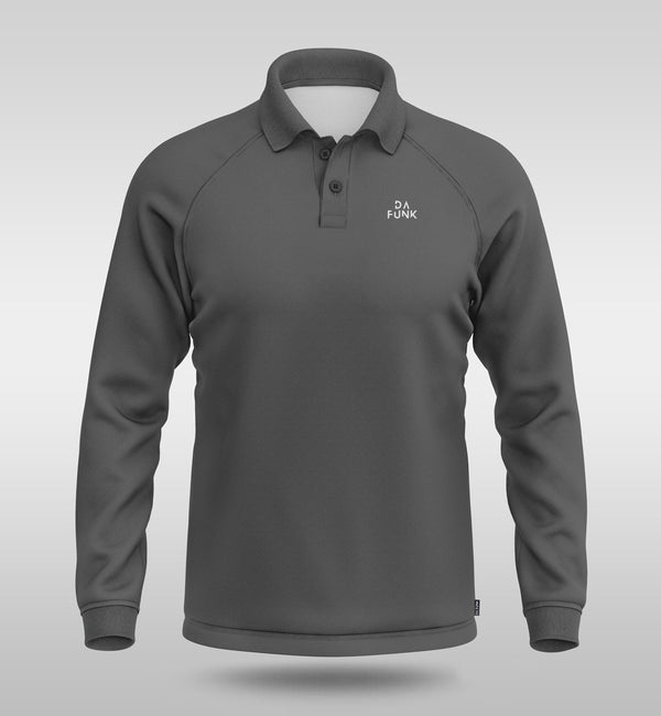 Grey Men's Long Sleeve Padel Top