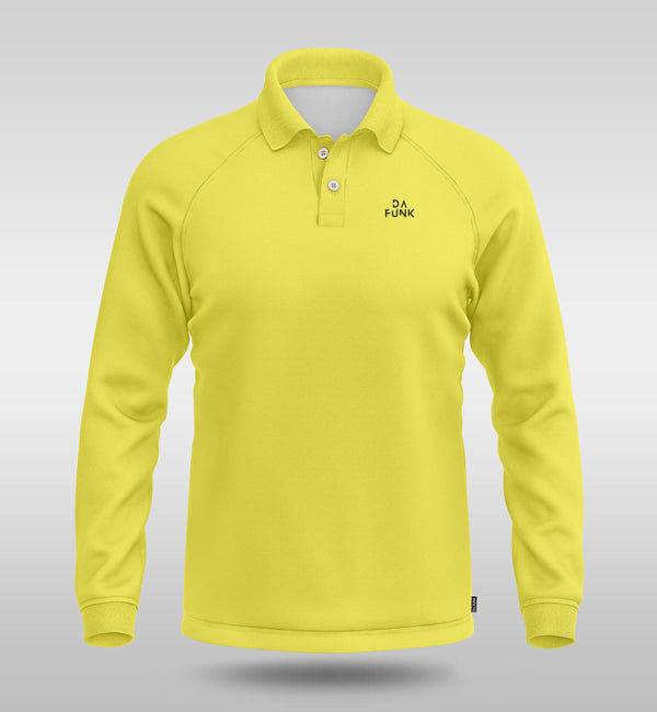 Yellow Men's Long Sleeve Padel Top