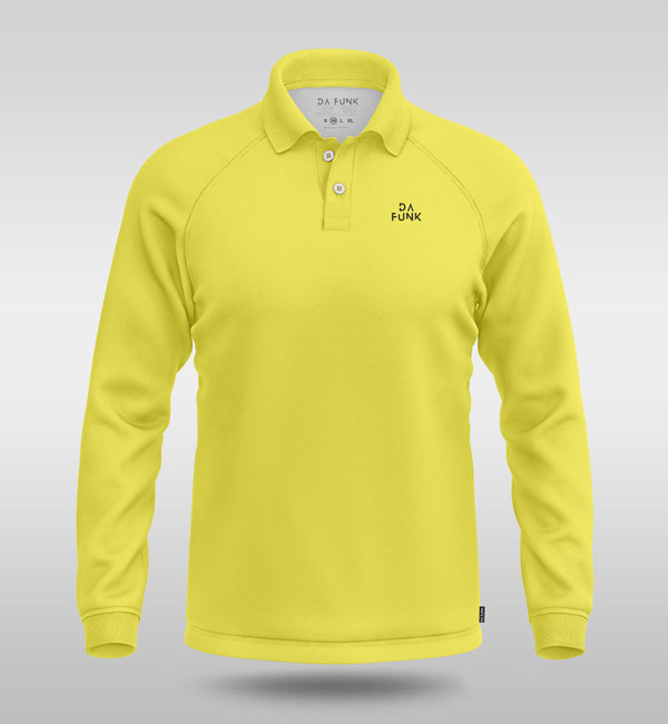 Yellow Men's Long Sleeve Padel Top