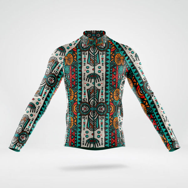 Tribal Madiba Inspired Long Sleeve Cycling Jersey