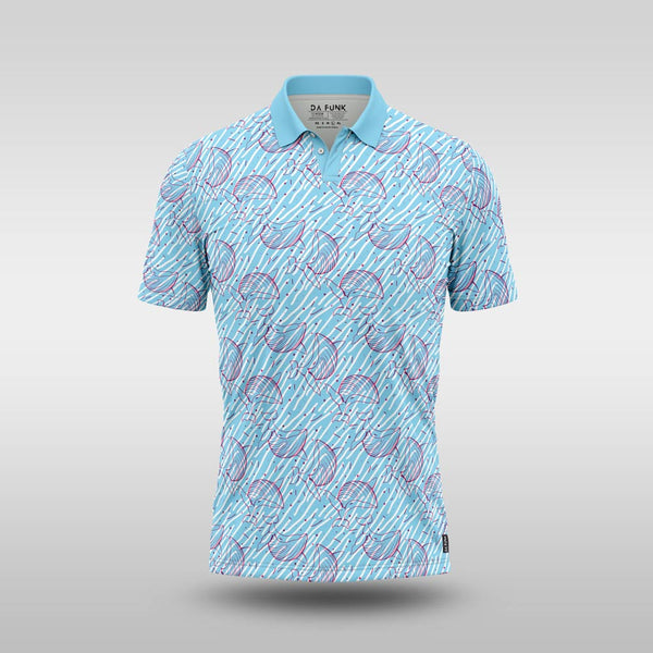 Premium Mens Golf Shirt - Wacky Whale