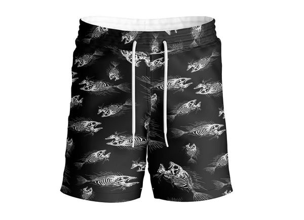 Funky Fish Shorts - Fish Skeleton