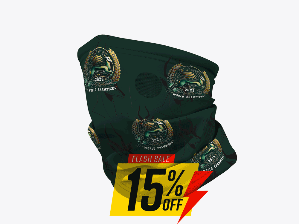 Springbok Buff Rugby supporter Buff - Limited stock – UKD Apparel and Accessories