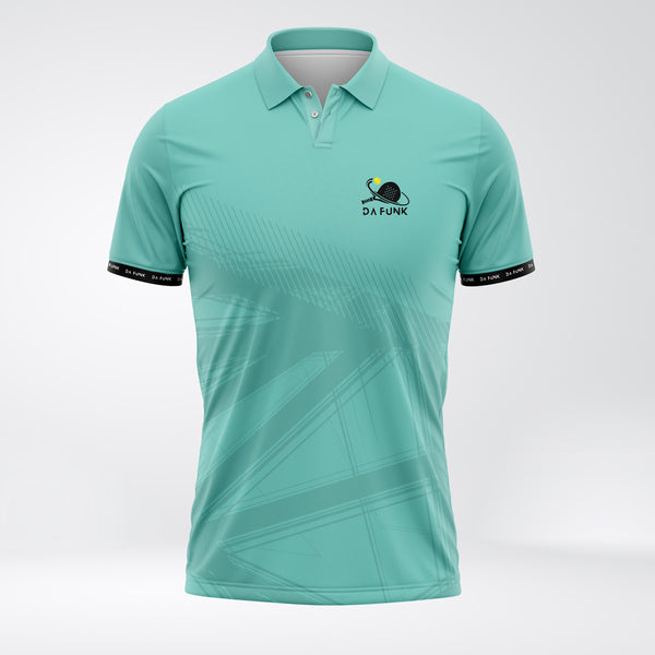 Men's Teal Padel Performance Polo